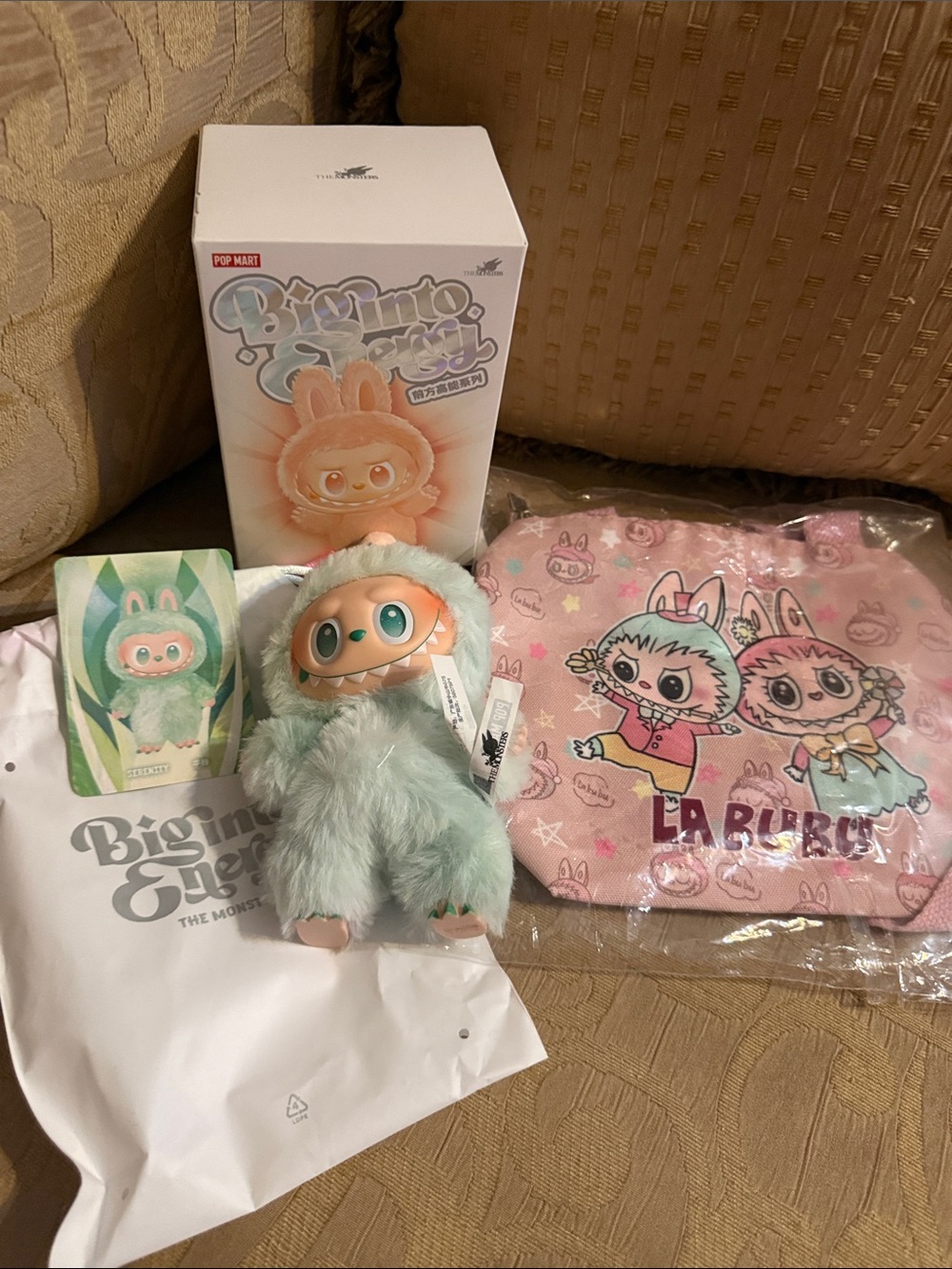 Labubu tote bag and Labubu